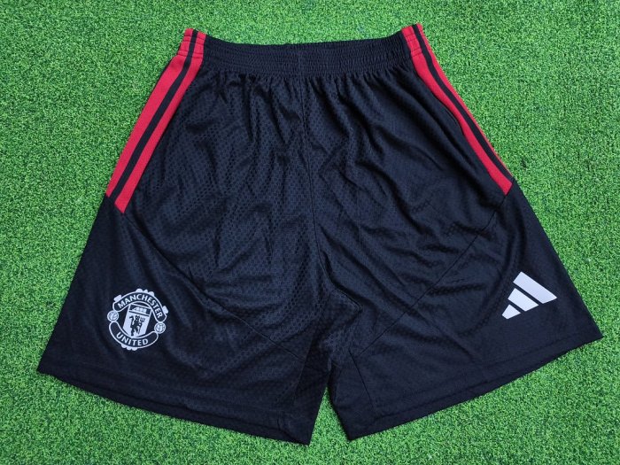Player Version 2026-2027 Manchester United Black Soccer Training Shorts Football Shorts