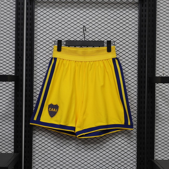 Player Version 2026-2027 Boca Juniors Away Yellow Soccer Shorts Football Shorts