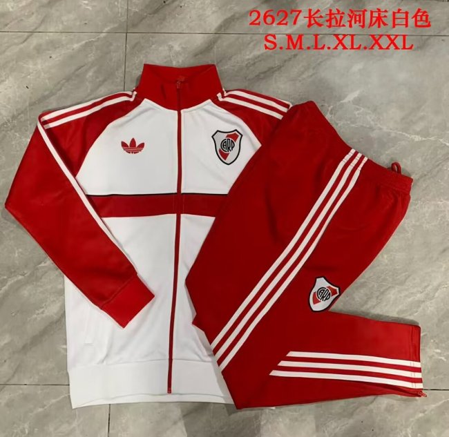 2026-2027 River Plate White/Red Soccer Windbreaker Jacket Football Jacket