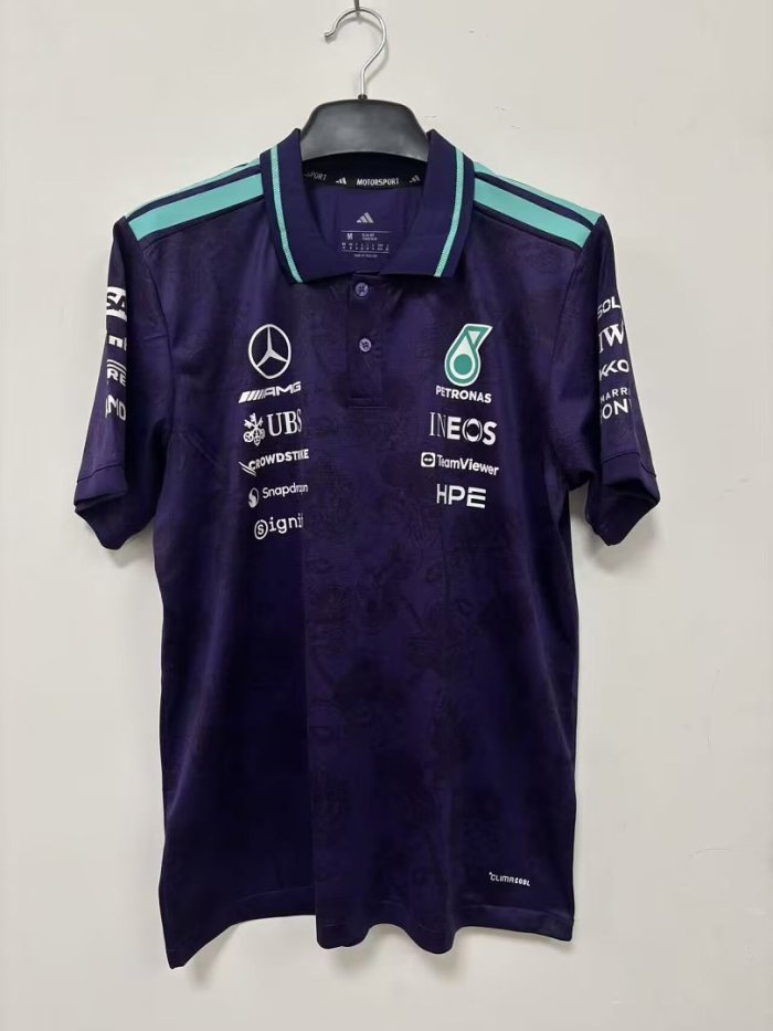 2026 Mercedes Purple Polo Mecedes Racing Jersey