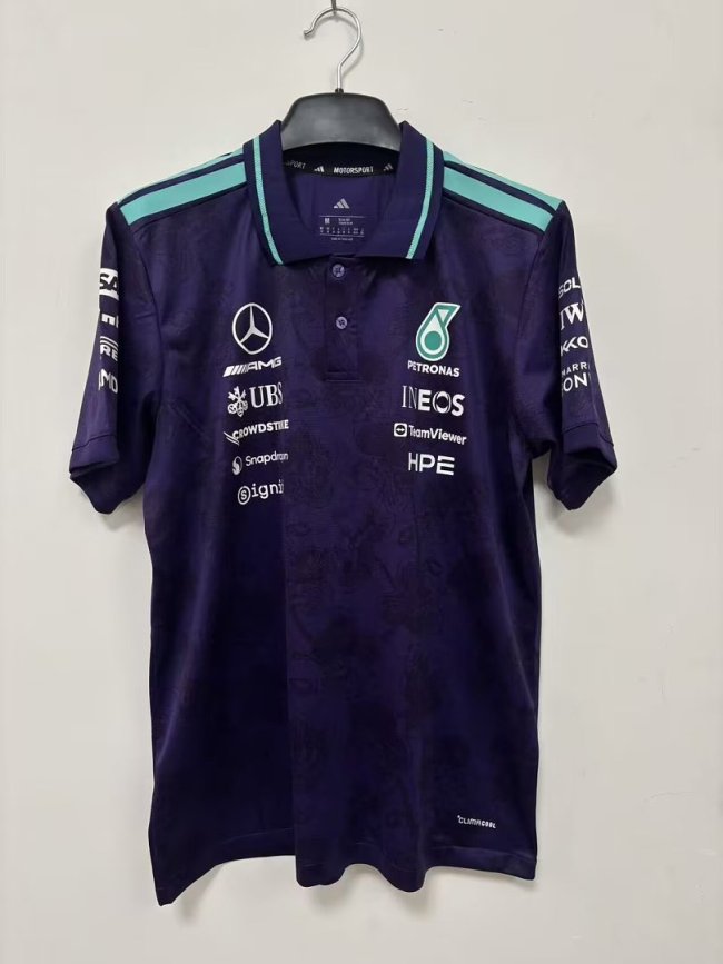 2026 Mercedes Purple Polo Mecedes Racing Jersey