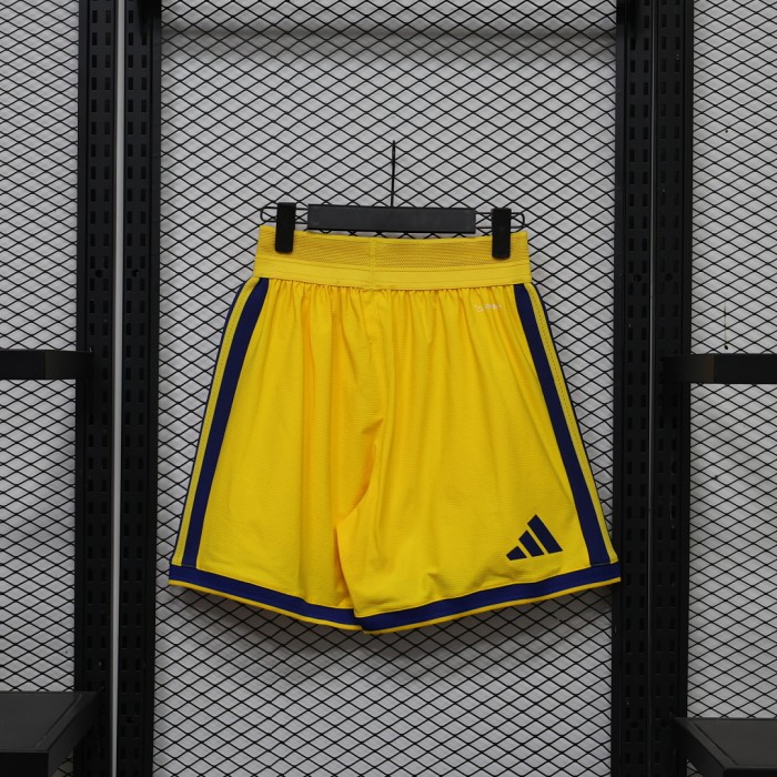 Player Version 2026-2027 Boca Juniors Away Yellow Soccer Shorts Football Shorts