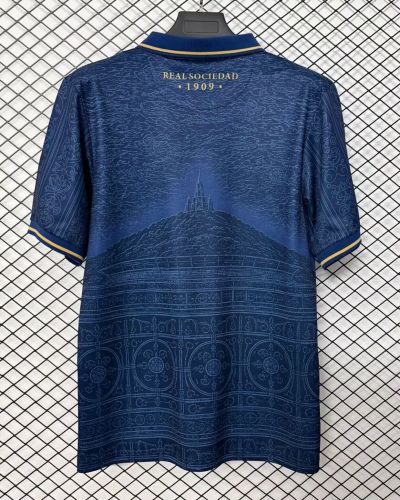 Fan Version 2026-2027 Real Sociedad Dark Blue Street Version Soccer Jersey Football Shirt