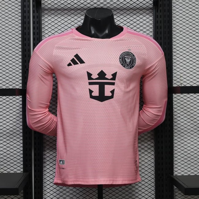 Long Sleeve Player Version 2026-2027 Inter Miami Home Soccer Jersey Football Shirt