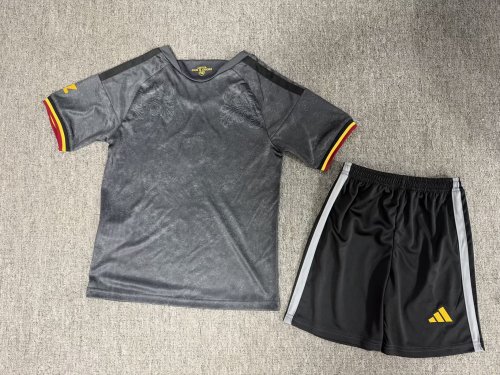 Youth Uniform Kids Kit 2026-2027 As Roma Third Away Soccer Jersey Shorts Child Football Set