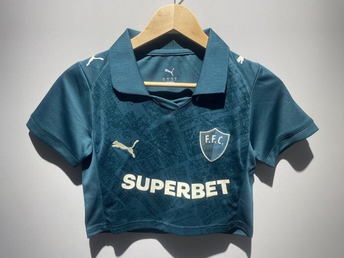 Women 2026-2027 Fluminense Third Away Green Crop Soccer Shirt Girl Football Jersey