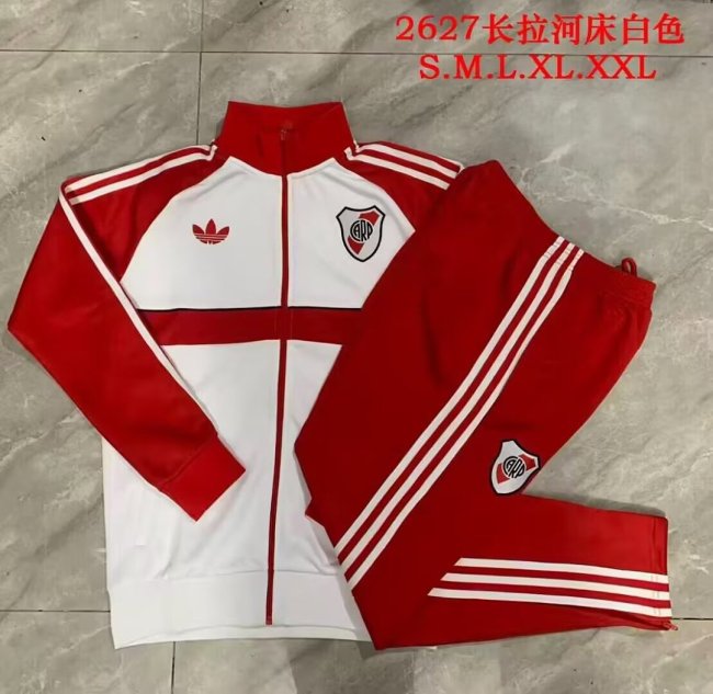 2026-2027 River Plate White/Red Soccer Windbreaker Jacket Football Jacket