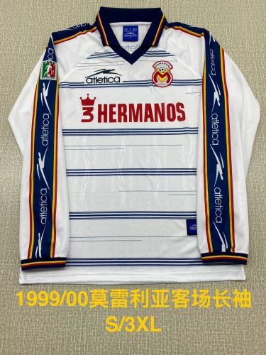 with FMF Patch Retro Jersey Long Sleeve 1999-2000 Monterrey Home Soccer Jersey Menterrey Football Shirt