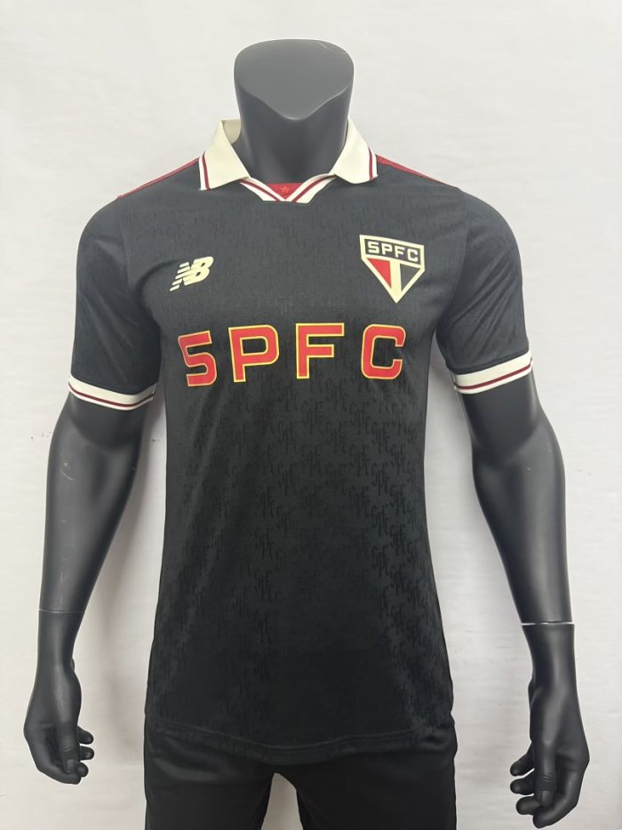 Player Version 2026-2027 Sao Paulo Third Away Black Soccer Jersey Football Shirt
