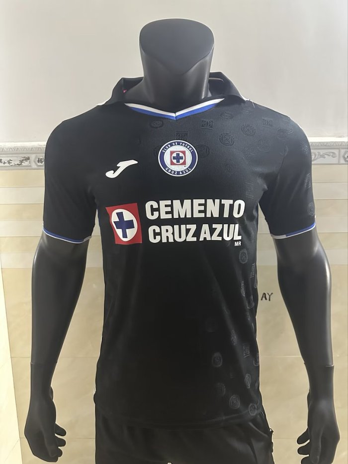 Player Version 2026-2027 Cruz Azul Third Away Black Soccer Jersey Football Shirt