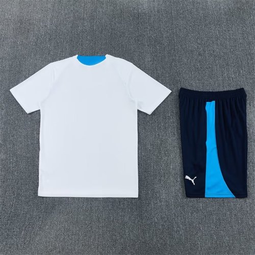Adult Uniform 2026-2027 Marseille White Soccer Training Jersey and Shorts Football Kits