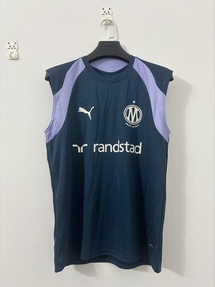 Fan Version 2026-2027 Olympique de Marseille Dark Green Soccer Training Vest Football Shirt