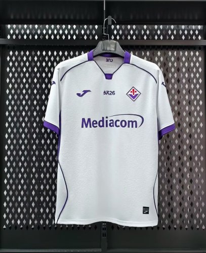 Florence Maillot Fan Version 2026-2027 Fiorentina Away White Soccer Jersey