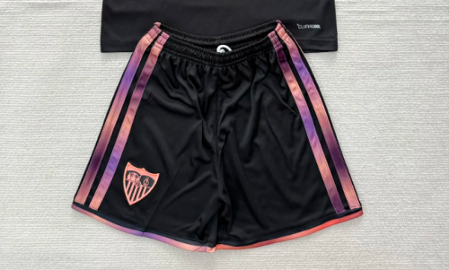 Fan Version 2026-2027 Sevilla Third Away Black Soccer Shorts Football Shorts