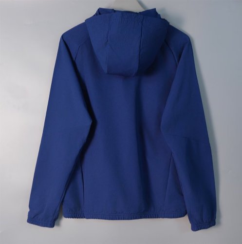 with 2 Stars 2026-2027 Spain Dark Blue Soccer Windbreaker Jacket Football Jacket