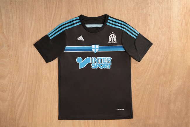 Retro Jersey 2014-2015 Marseille Third Away Black Soccer Jersey Vintage Football Shirt