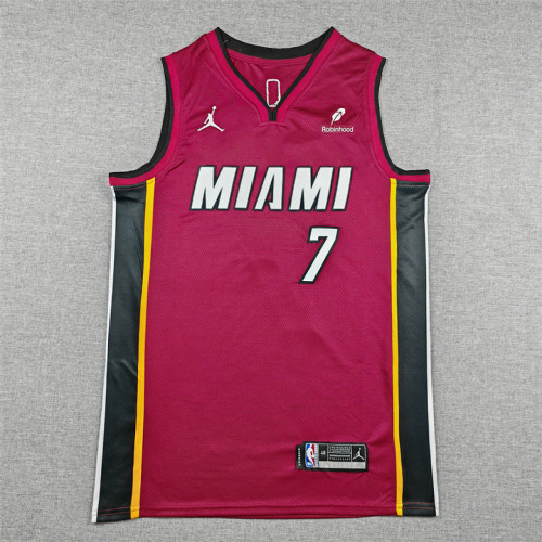 Miami Heat ANTETOKOUNMPO 7 Red NBA Jersey Basketball Shirt