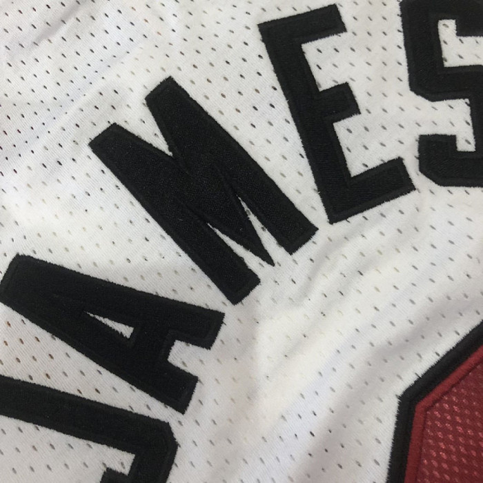 with Champions Trophy Mitchell&ness 2012-2013 Miami Heat 6 JAMES White/Red NBA Jersey Basketball Shirt