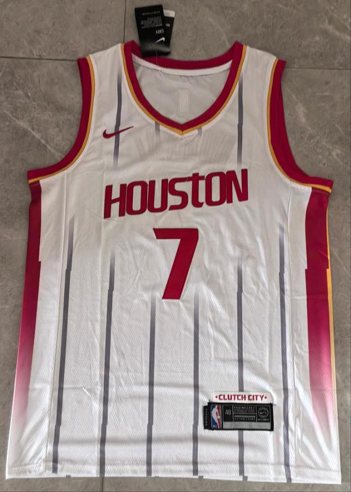 Houston Rockets DURANT 7 White Basketball Shirt NBA Jersey