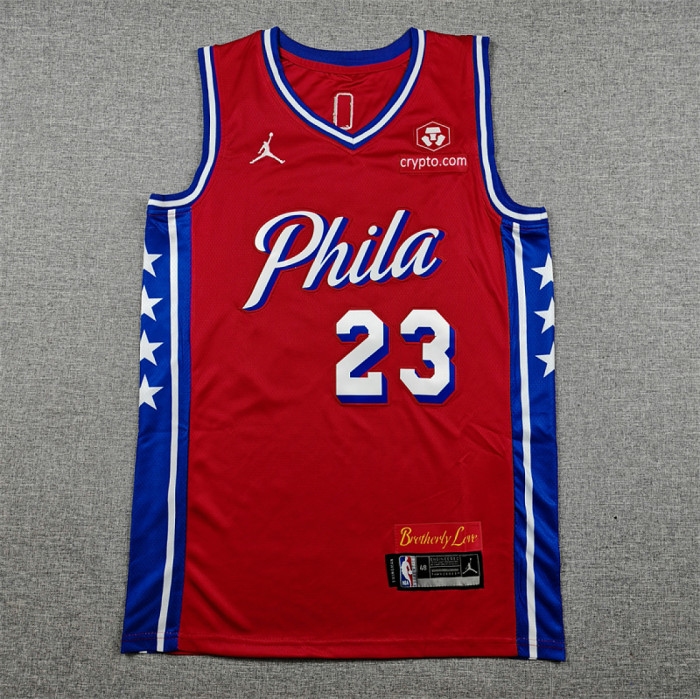 Philadelphia 76ers JAMES 23 Red NBA Jersey Basketball Shirt
