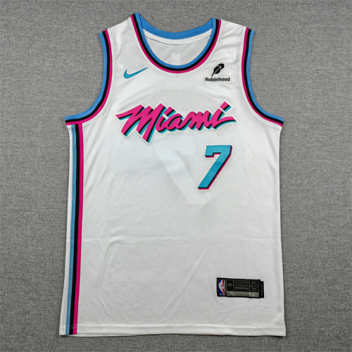 City Edition Miami Heat ANTETOKOUNMPO 7 White NBA Jersey Basketball Shirt