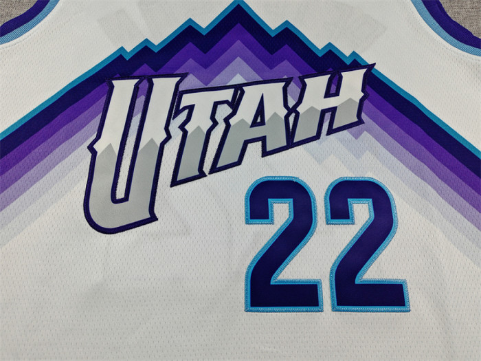 Utah Jazz 22 PETERSON White NBA Jersey Basketball Shirt