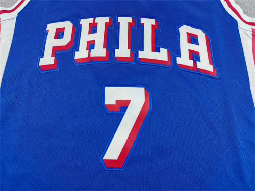 Philadelphia 76ers 7 BROWN Blue NBA Jersey Basketball Shirt