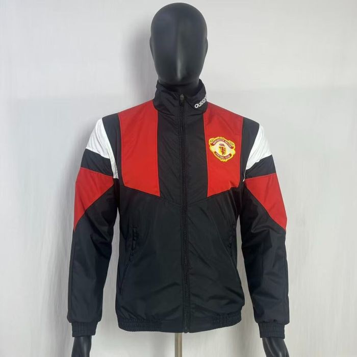 2026-2027 Manchester United Black EQT Soccer Windbreaker Jacket Football Jacket