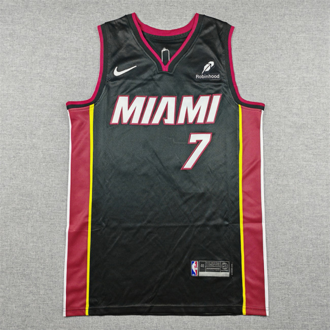 Miami Heat ANTETOKOUNMPO 7 Black NBA Jersey Basketball Shirt