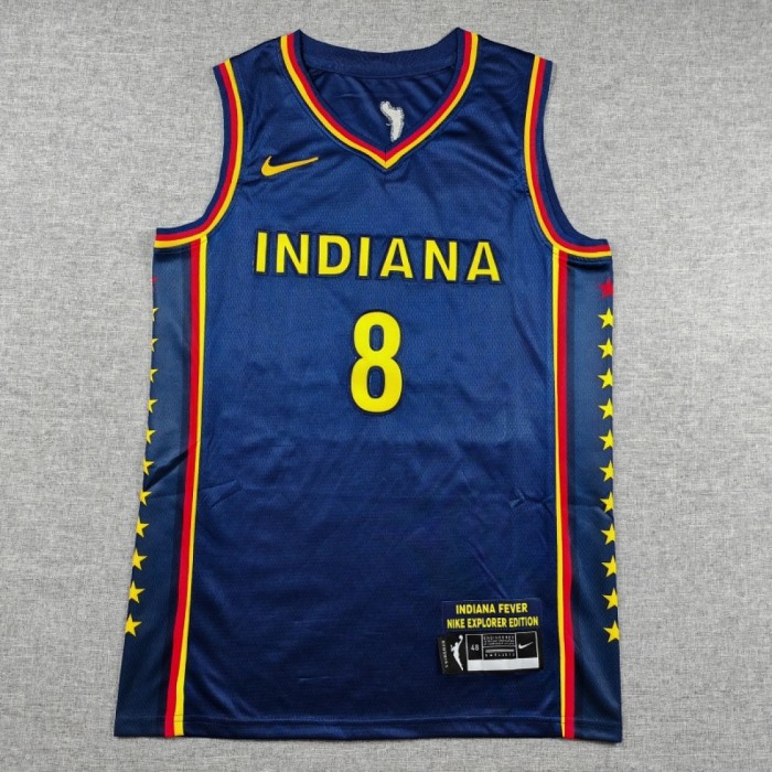 Indiana Pacers 8 CUNNINGHAM Dark Blue NBA Shirt Basketball Jersey
