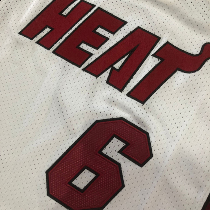 with Champions Trophy Mitchell&ness 2012-2013 Miami Heat 6 JAMES White/Red NBA Jersey Basketball Shirt
