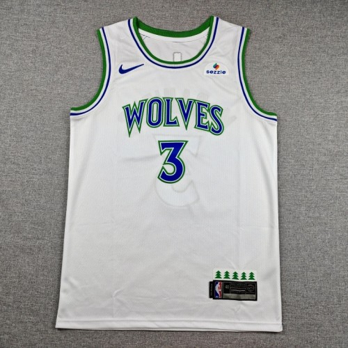 2027 Minnesota Timberwolves McDANIELS 3 White NBA Jersey Basketball Shirt