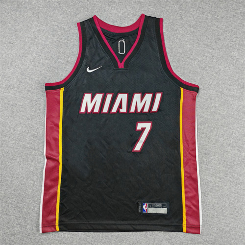 Youth Miami Heat ANTETOKOUNMPO 7 Black NBA Jersey Basketball Shirt