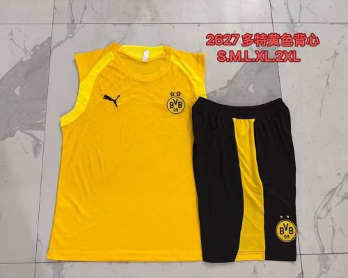 Adult Uniform 2026-2027 Dortmund Yellow Soccer Training Vest and Shorts BVB Football Kits