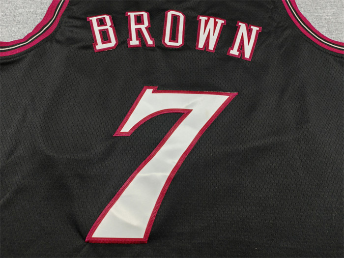 Philadelphia 76ers 7 BROWN Black NBA Jersey Basketball Shirt