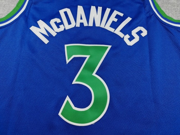 2027 Minnesota Timberwolves McDANIELS 3 Blue NBA Jersey Basketball Shirt