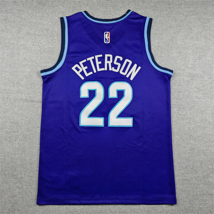 Utah Jazz 22 PETERSON Purple NBA Jersey Basketball Shirt