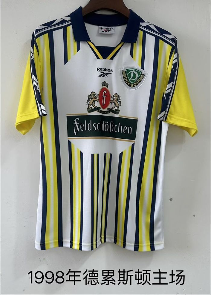 Retro Jersey 1998 Dynamo Dresden Home Soccer Jersey Vintage Football Shirt