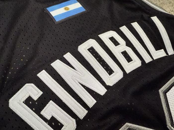 with Final Champions Patch Mitchell&ness 2002-18 San Antonio Spurs GINOBILI 20 Black Basketball Shirt NBA Jersey