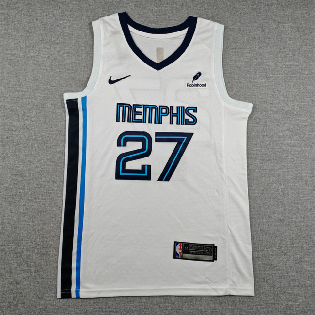 Memphis Grizzlies 27 BOOZER White NBA Jersey Basketball Shirt