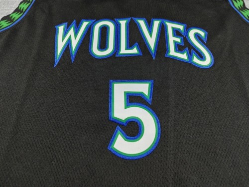 2027 Minnesota Timberwolves EDWARDS 5 Black NBA Jersey Basketball Shirt