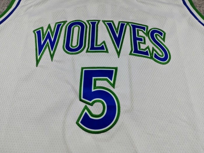 2027 Minnesota Timberwolves EDWARDS 5 White NBA Jersey Basketball Shirt