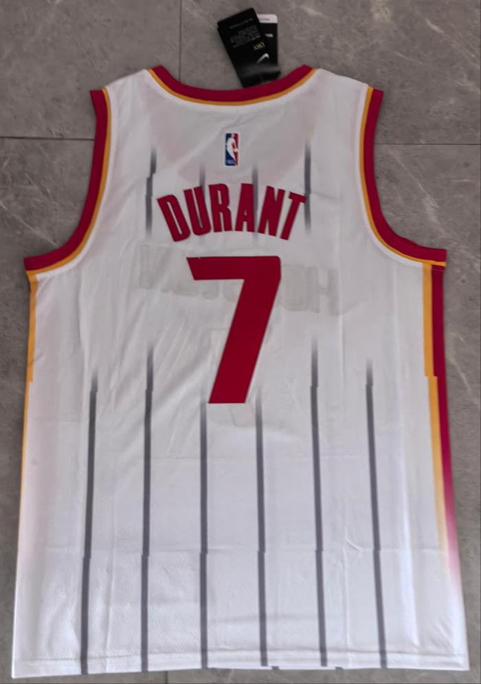 Houston Rockets DURANT 7 White Basketball Shirt NBA Jersey