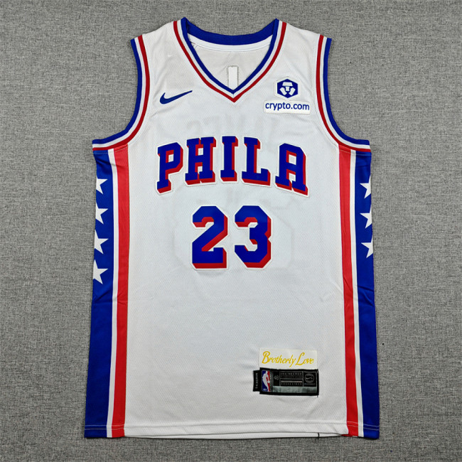 Philadelphia 76ers JAMES 23 White NBA Jersey Basketball Shirt