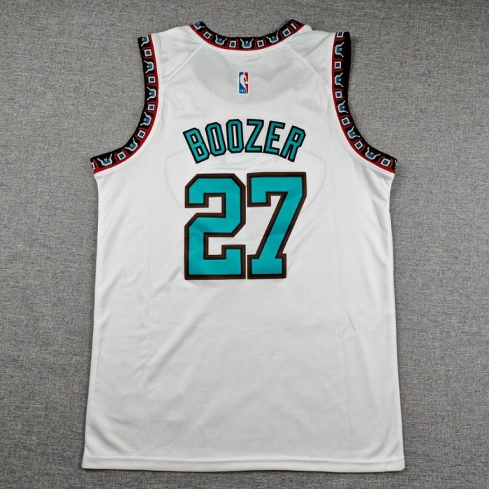 Memphis Grizzlies 27 BOOZER White/Green NBA Jersey Basketball Shirt