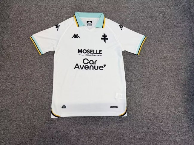 Fan Version 2026-2027 FC Metz Away White Soccer Jersey Football Shirt