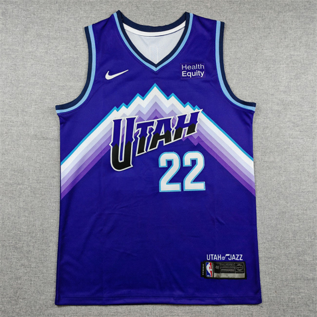 Utah Jazz 22 PETERSON Purple NBA Jersey Basketball Shirt