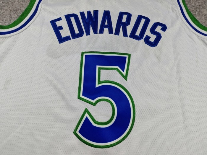 2027 Minnesota Timberwolves EDWARDS 5 White NBA Jersey Basketball Shirt