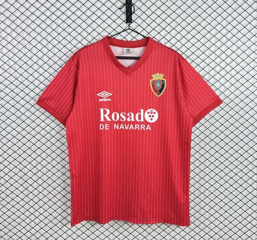 Retro Jersey 1987-1990 Osasuna Home Soccer Jersey Camisetas de Futbol