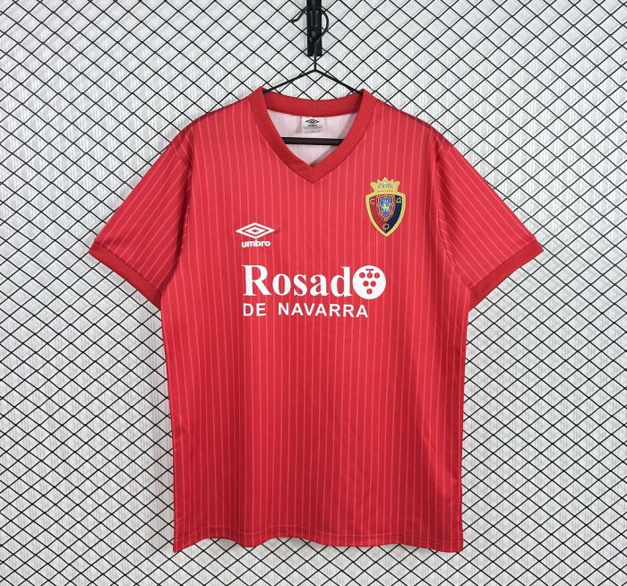 Retro Jersey 1987-1990 Osasuna Home Soccer Jersey Camisetas de Futbol